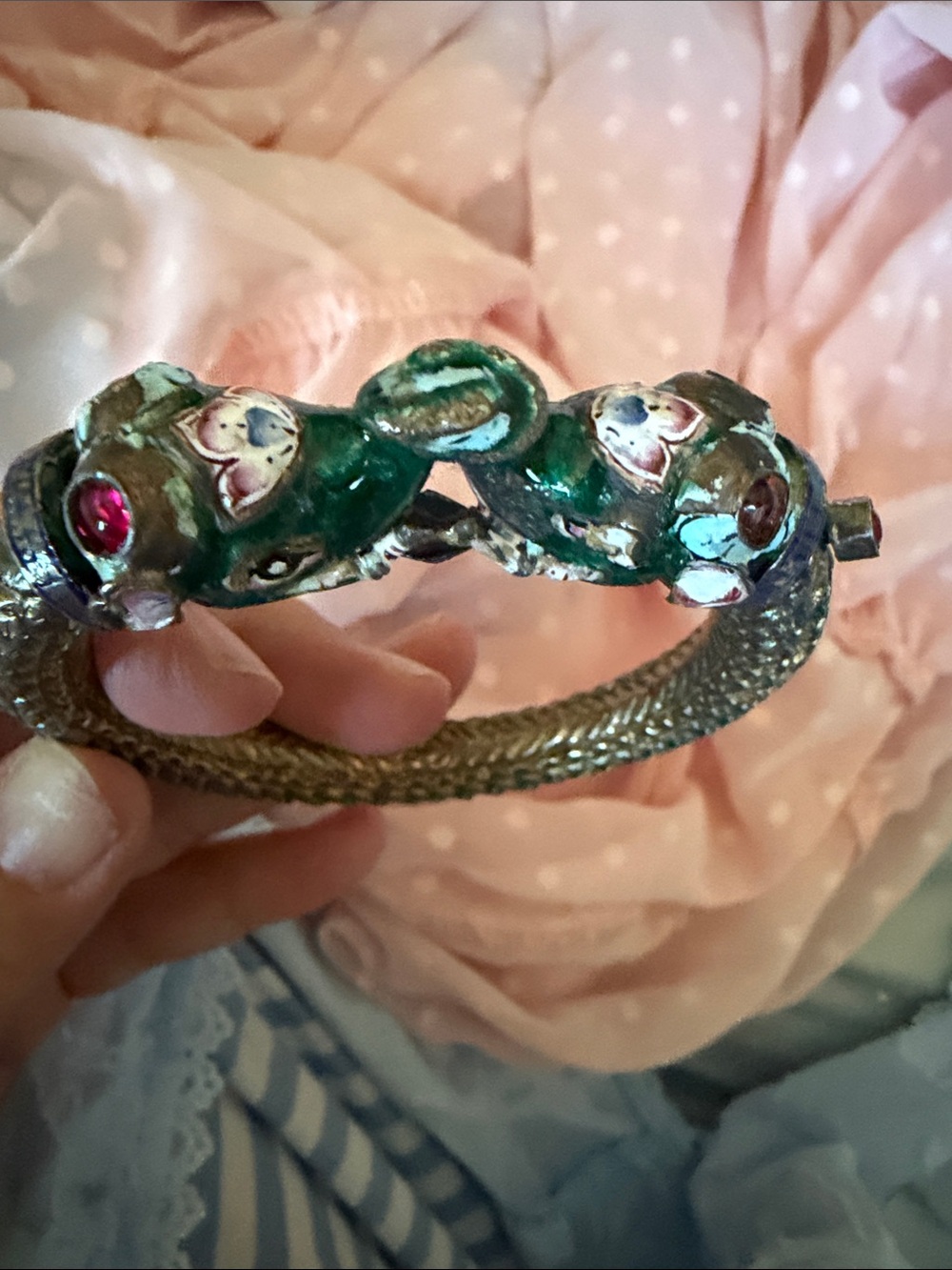 Chinese Export Womans Bracelet Elephant 800 Silver Unusual Rare Antique Vintage